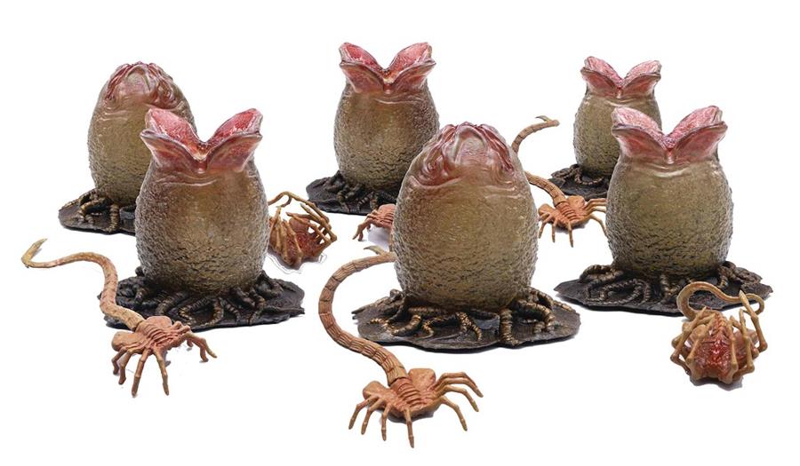 HUEVOS Y FACEHUGGER SET 6 FIGURAS 1/18 SCALE PREVIEWS EXCLUSIVE ALIEN | 6957534201424 | Universal Cómics