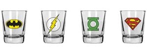 SET 4 MINI VASOS LOGOS DC COMICS | 8435450201967 | Universal Cómics