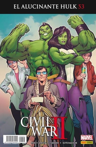 INCREÍBLE HULK VOLUMEN II # 053 ALUCINANTE HULK CIVIL WAR II | 977000546200400053 | GREG PAK - ALAN DAVIS | Universal Cómics