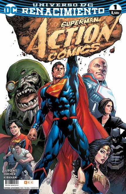 SUPERMAN ACTION COMICS # 01 RENACIMIENTO | 9788416945818 | DAN JURGENS - PATRICK ZIRCHER - STEPHEN SEGOVIA - TYLER KIRKHAM | Universal Cómics