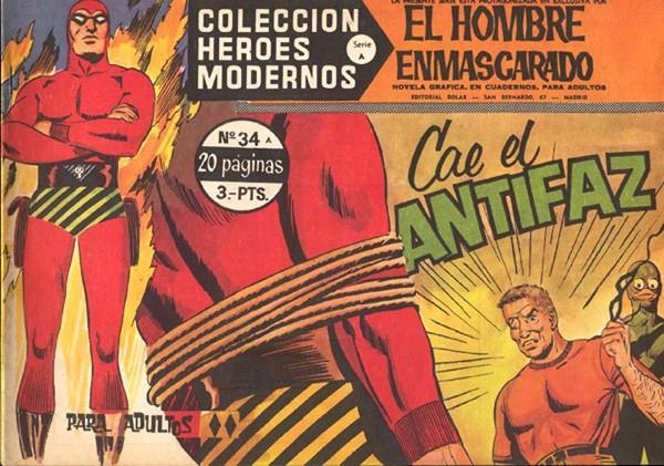 HEROES MODERNOS SERIE A # 34 HOMBRE ENMASCARADO, CAE EL ANTIFAZ | 143728 | LEE FALK | Universal Cómics