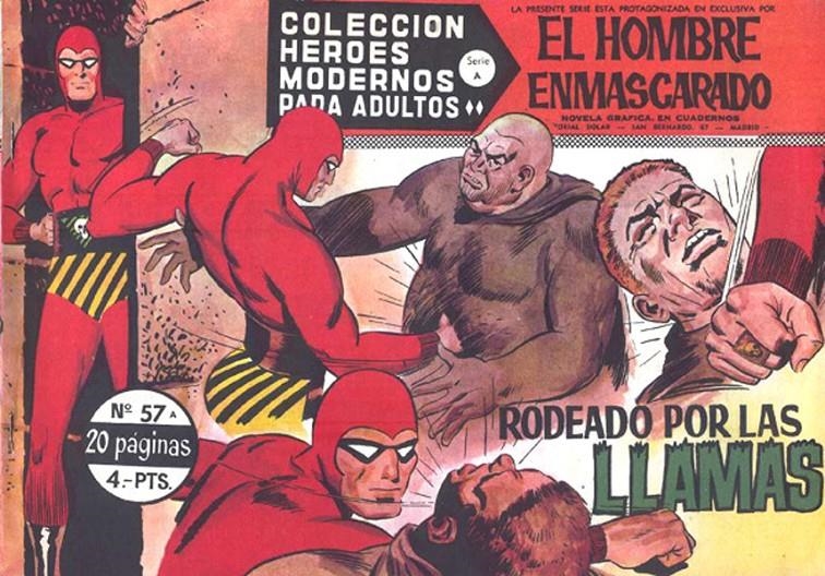 HEROES MODERNOS SERIE A # 57 HOMBRE ENMASCARADO, RODEADO POR LA LLAMAS | 143751 | LEE FALK | Universal Cómics