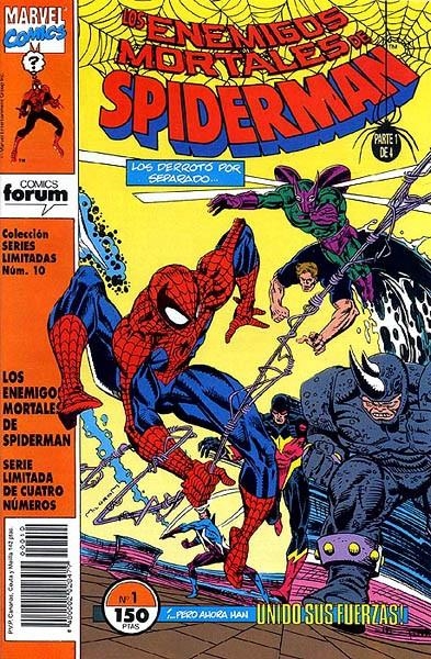 SERIES LIMITADAS # 10 ENEMIGOS MORTALES DE SPIDERMAN | 848000202847900010 | DANNY FINGEROTH - AL MILGROM | Universal Cómics