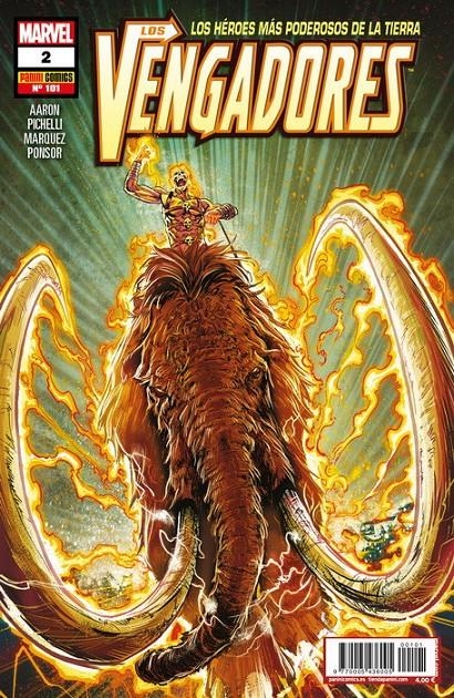 2aMA VENGADORES VOL 4 # 101 VENGADORES 02 | 9999900043839 | JASON AARON - SARA PICHELLI - DAVID MARQUEZ | Universal Cómics