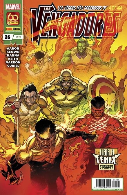 VENGADORES VOL 4 # 125 VENGADORES 26 | 977000543600500125 | JAVIER GARRÓN - JASON AARON - DALE KEOWN | Universal Cómics