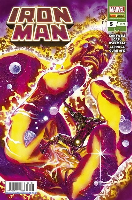 INVENCIBLE IRON MAN VOL 2 # 124 IRON MAN NUEVA ETAPA 5 | 977000544300300124 | CAFU - CHRISTOPHER CANTWELL - SALVADOR LARROCA