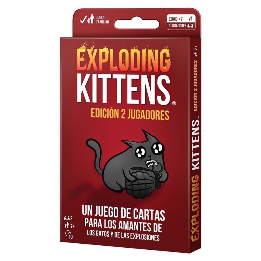 EXPLODING KITTENS EDICIÓN 2 JUGADORES | 810083041827 | ALAN R. MOON | Universal Cómics