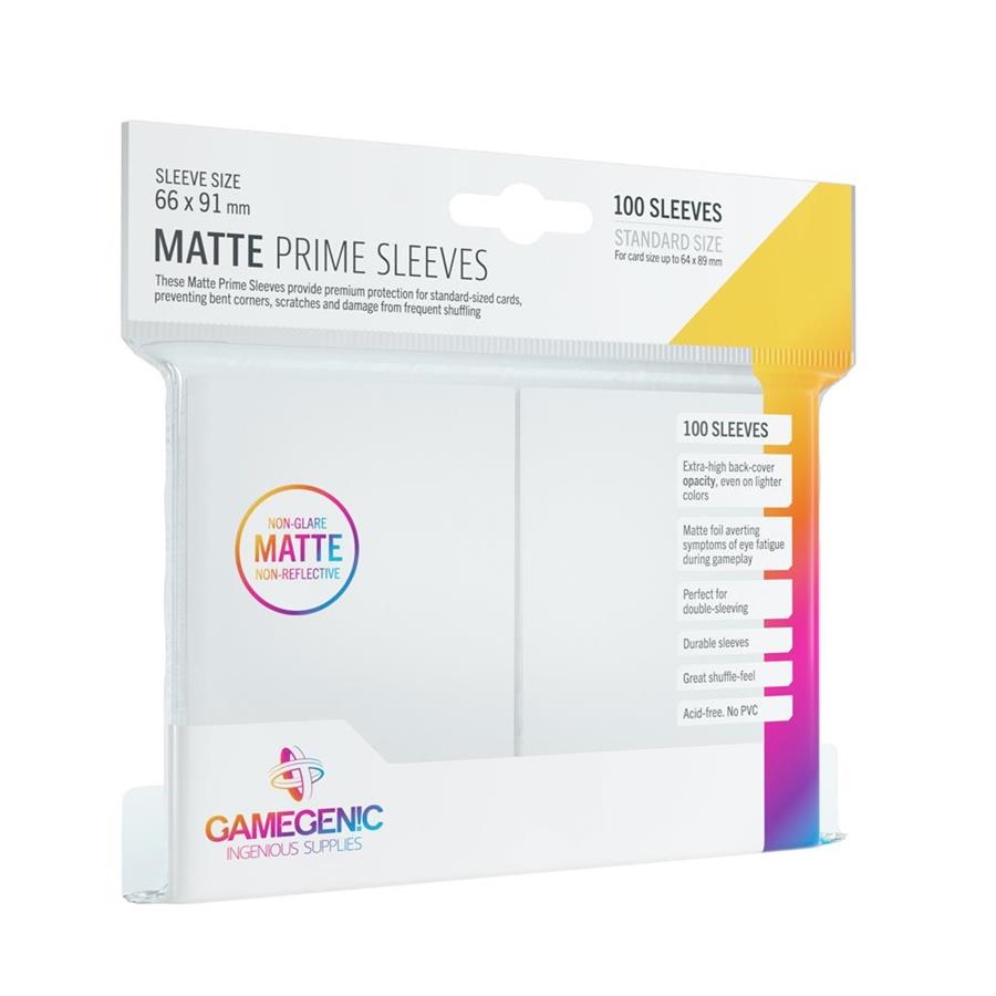 FUNDAS PARA CARTAS PACK MATTE PRIME SLEEVES WHITE (100) | 4251715402412 | Universal Cómics