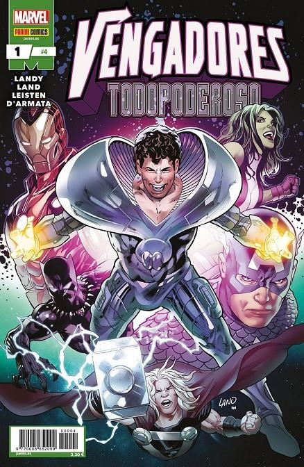 TODO VENGADORES # 04 TODOPODEROSO 1 | 977000565200900004 | DEREK LANDY - GREG LAND | Universal Cómics