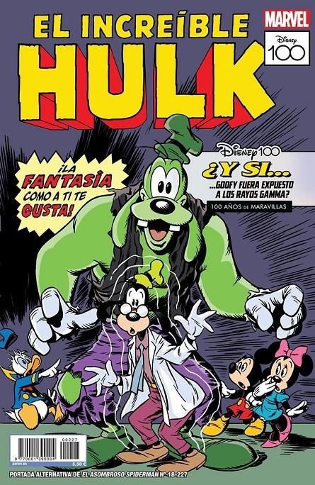 SPIDERMAN VOL 2 # 227 EL ASOMBROSO SPIDERMAN 18 PORTADA ALTERNATIVA DISNEY 100 EL INCREÍBLE HULK | 977000139000400227 | ZEB WELLS - ED MCGUINNESS | Universal Cómics