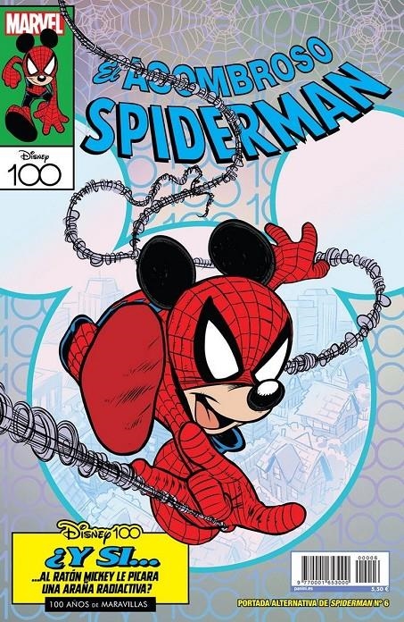SPIDERMAN VOLUMEN 4 # 06 PORTADA ALTERNATIVA DISNEY 100 SPIDERMAN | 977000165300000006 | DAN SLOTT - LUCIANO VECCHIO - CHRISTOS GAGE - MARK BAGLEY | Universal Cómics