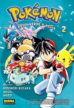 POKÉMON # 02 ROJO, VERDE Y AZUL NUEVA EDICIÓN | 9788467964981 | HIDENORI KUSAKA - MATO | Universal Cómics