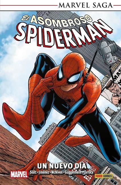 EL ASOMBROSO SPIDERMAN MARVEL SAGA RÚSTICA # 14 UN NUEVO DÍA | 9788410510227 | MARC GUGGENHEIM - STEVE MCNIVEN - DAN SLOTT - PHIL JIMENEZ - SALVADOR LARROCA | Universal Cómics