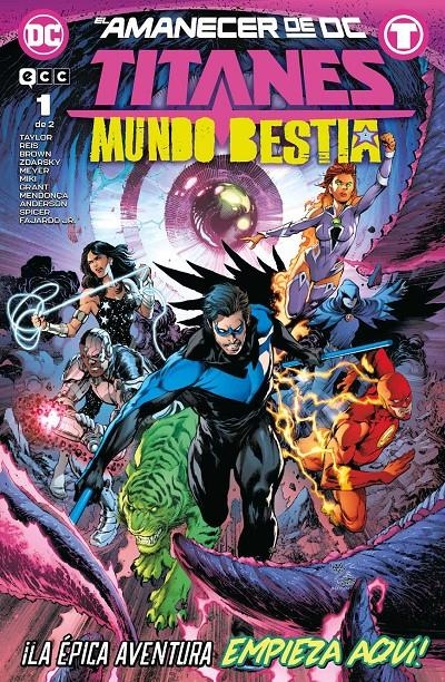 TITANES MUNDO BESTIA # 01 (PORTADA PROVISIONAL) | 9788410203594 | CHIP ZDARSKY - CHUCK BROWN - IVAN REIS - KERON GRANT - LUCAS MEYER - MIGUEL MENDONÇA - TOM TAYLOR