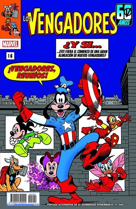 SPIDERMAN VOL 2 # 240 EL ASOMBROSO SPIDERMAN 31 PORTADA ALTERNATIVA DISNEY WHATI IF? LOS VENGADORES | 977000139000400240 | ZEB WELLS - TODD NAUCK - JOHN ROMITA JR.