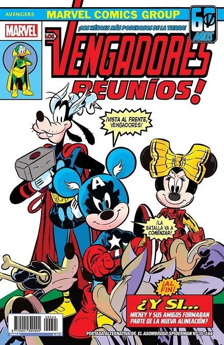 SPIDERMAN VOL 2 # 244 EL ASOMBROSO SPIDERMAN 35 PORTADA ALTERNATIVA DISNEY - WHAT IF? LOS VENGADORES #151 | 977000139000400244 | EMILIO LAISO - ZEB WELLS - JOHN ROMITA JR. - ED MCGUINNESS