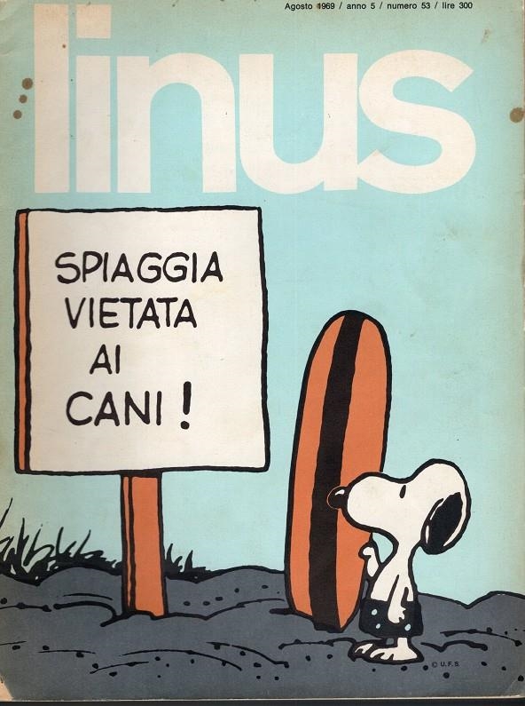 LINUS 1969 ANNO 05 # 53 REVISTA ORIGINAL EN ITALIANO | 9999900110388 | VARIOS AUTORES