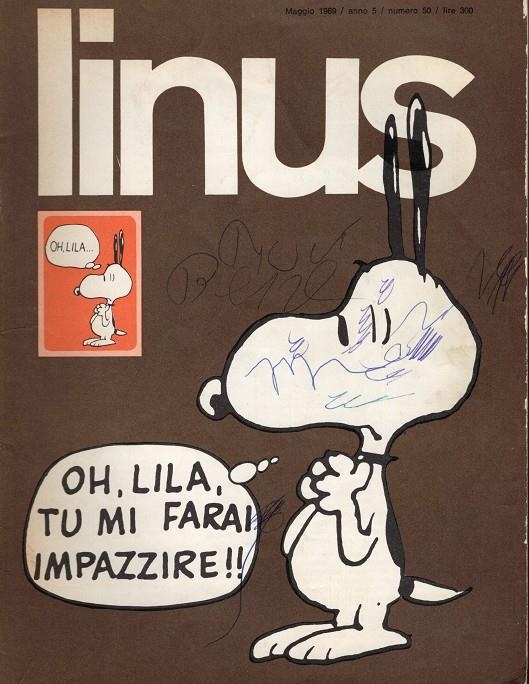 LINUS 1969 ANNO 05 # 50 REVISTA ORIGINAL EN ITALIANO (PORTADA RAYADA) | 9999900110357 | VARIOS AUTORES