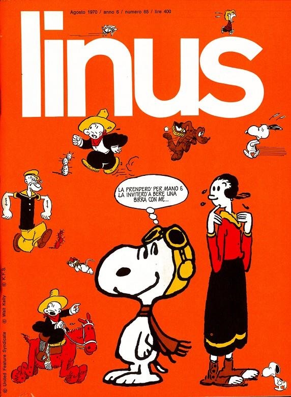 LINUS 1970 ANNO 06 # 65 REVISTA ORIGINAL EN ITALIANO | 9999900110869 | VARIOS AUTORES