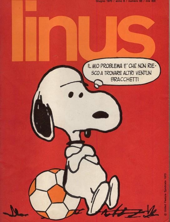 LINUS 1970 ANNO 06 # 63 REVISTA ORIGINAL EN ITALIANO | 9999900110883 | VARIOS AUTORES