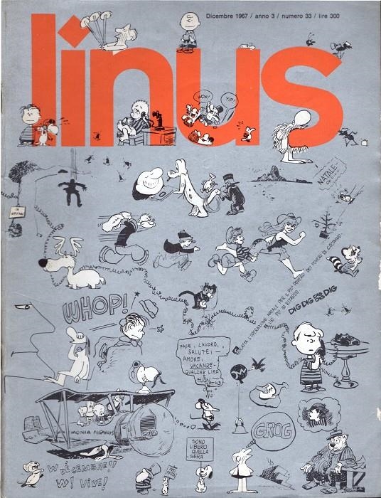 LINUS 1967 ANNO 03 # 33 REVISTA ORIGINAL EN ITALIANO | 9999900110920 | VARIOS AUTORES
