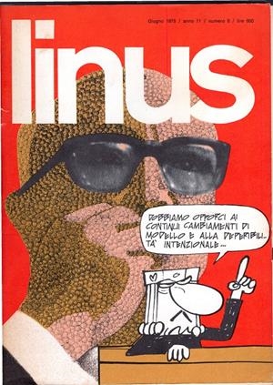 LINUS 1975 ANNO 11 # 06 REVISTA ORIGINAL EN ITALIANO | 9999900110951 | VARIOS AUTORES | Universal Cómics