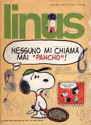 LINUS 1974 ANNO 10 # 07 REVISTA ORIGINAL EN ITALIANO (PORTADA RAYADA) | 9999900111064 | VARIOS AUTORES | Universal Cómics