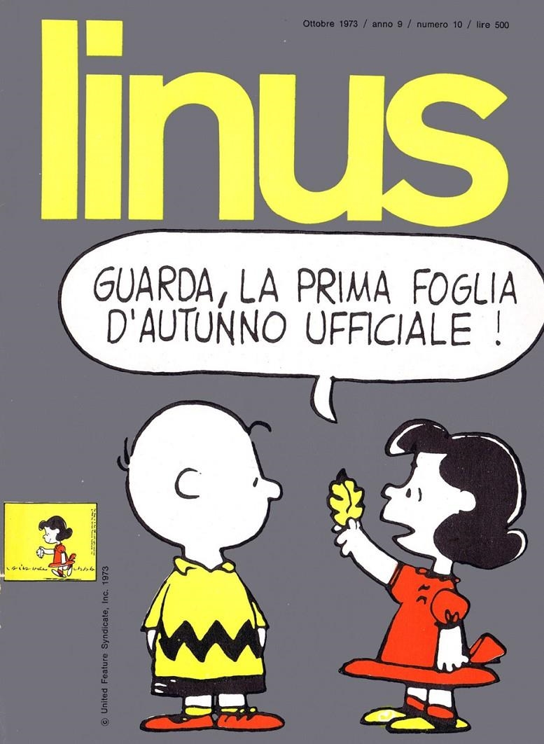 LINUS 1973 ANNO 09 # 10 REVISTA ORIGINAL EN ITALIANO | 9999900111156 | VARIOS AUTORES