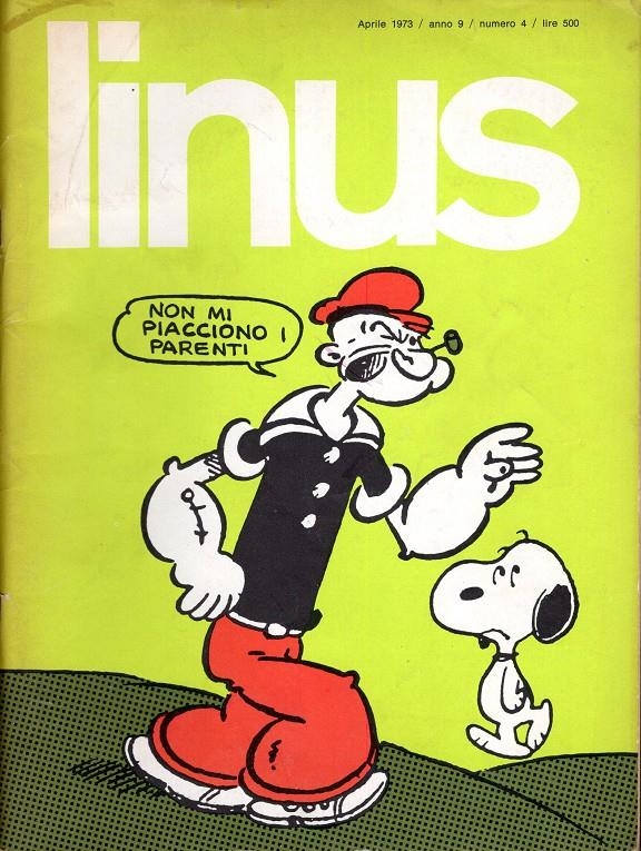 LINUS 1973 ANNO 09 # 04 REVISTA ORIGINAL EN ITALIANO | 9999900111217 | VARIOS AUTORES