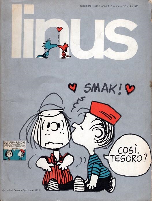 LINUS 1972 ANNO 08 # 11 REVISTA ORIGINAL EN ITALIANO | 9999900111262 | VARIOS AUTORES