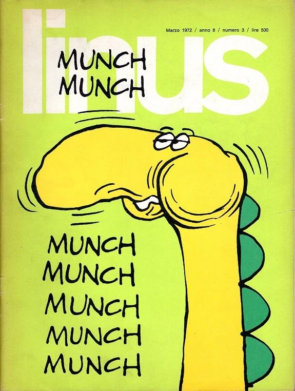 LINUS 1972 ANNO 08 # 03 REVISTA ORIGINAL EN ITALIANO | 9999900111347 | VARIOS AUTORES