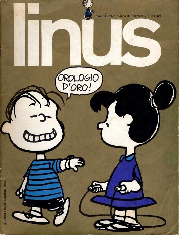 LINUS 1972 ANNO 08 # 02 REVISTA ORIGINAL EN ITALIANO | 9999900111354 | VARIOS AUTORES