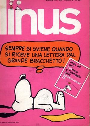 LINUS 1971 ANNO 07 # 11 REVISTA ORIGINAL EN ITALIANO | 9999900111385 | VARIOS AUTORES | Universal Cómics