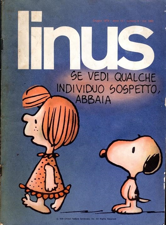 LINUS 1978 ANNO 14 # 06 REVISTA ORIGINAL EN ITALIANO | 9999900111781 | VARIOS AUTORES | Universal Cómics