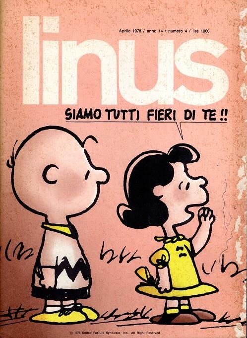 LINUS 1978 ANNO 14 # 04 REVISTA ORIGINAL EN ITALIANO | 9999900111804 | VARIOS AUTORES | Universal Cómics