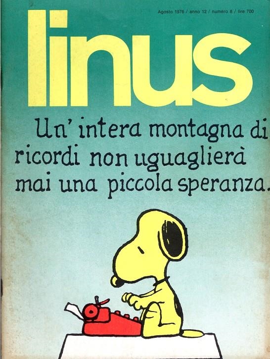 LINUS 1976 ANNO 12 # 08 REVISTA ORIGINAL EN ITALIANO | 9999900111996 | VARIOS AUTORES | Universal Cómics
