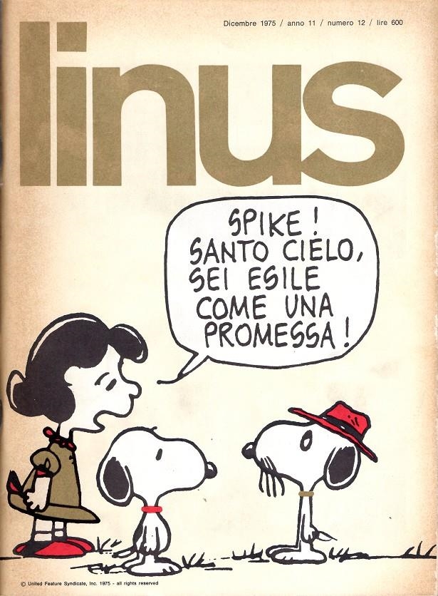 LINUS 1975 ANNO 11 # 12 REVISTA ORIGINAL EN ITALIANO | 9999900112078 | VARIOS AUTORES