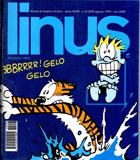 LINUS 1992 ANNO 28 # 08 REVISTA ORIGINAL EN ITALIANO | 9999900112283 | VARIOS AUTORES