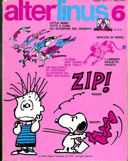 ALTER LINUS 1974 ANNO 01 # 06 REVISTA ORIGINAL EN ITALIANO | 9999900112818 | VARIOS AUTORES