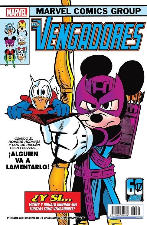 SPIDERMAN VOL 2 # 246 EL ASOMBROSO SPIDERMAN PORTADA ALTERNATIVA DISNEY- WHAT IF? LOS VENGADORES #223 | 977000139000400246 | STEVE FOXE - ANDREA BROCCARDO