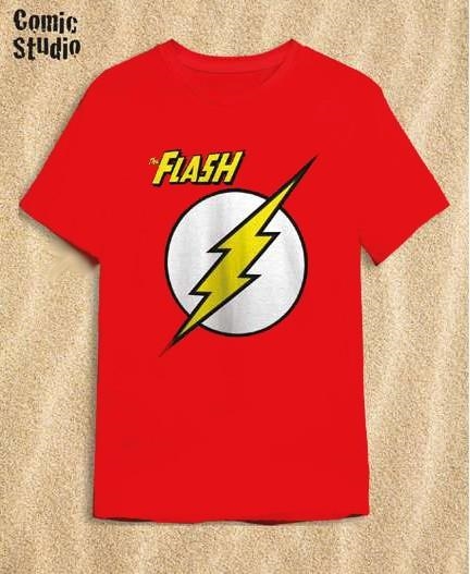 CAMISETA LOGO FLASH ROJO TALLA XL | 8435073732350 | COMIC STUDIO | Universal Cómics
