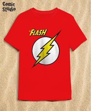 CAMISETA LOGO FLASH ROJO TALLA XL | 8435073732350 | COMIC STUDIO | Universal Cómics
