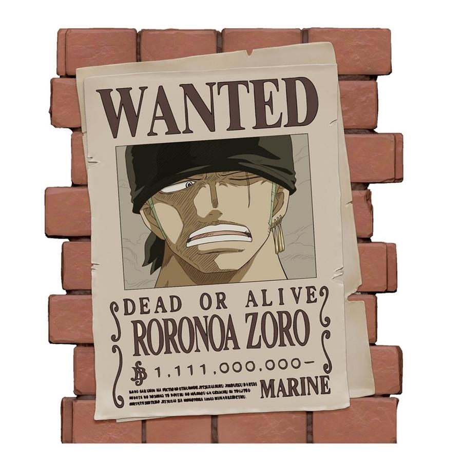 WANTED ZORO HUCHA 16 CM ONE PIECE | 3521320802763 | Universal Cómics