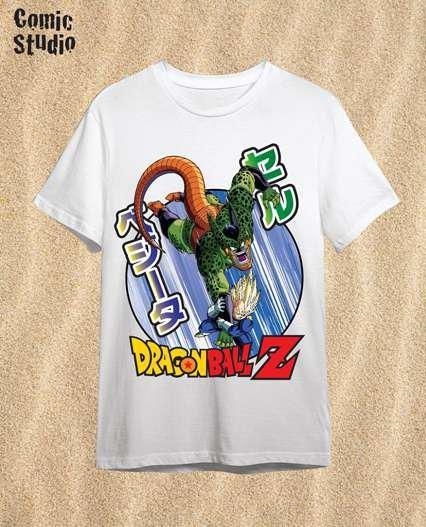 CAMISETA DRAGON BALL Z VEGETA / CELL BLANCO TALLA XL | 8435767622530 | COMIC STUDIO | Universal Cómics