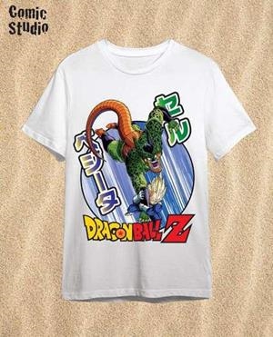CAMISETA DRAGON BALL Z VEGETA / CELL BLANCO TALLA XL | 8435767622530 | COMIC STUDIO | Universal Cómics