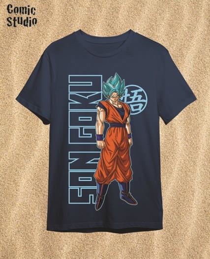 CAMISETA DRAGON BALL GOKU SUPER SAIYAN BLUE DENIM TALLA M | 8435767622998 | COMIC STUDIO