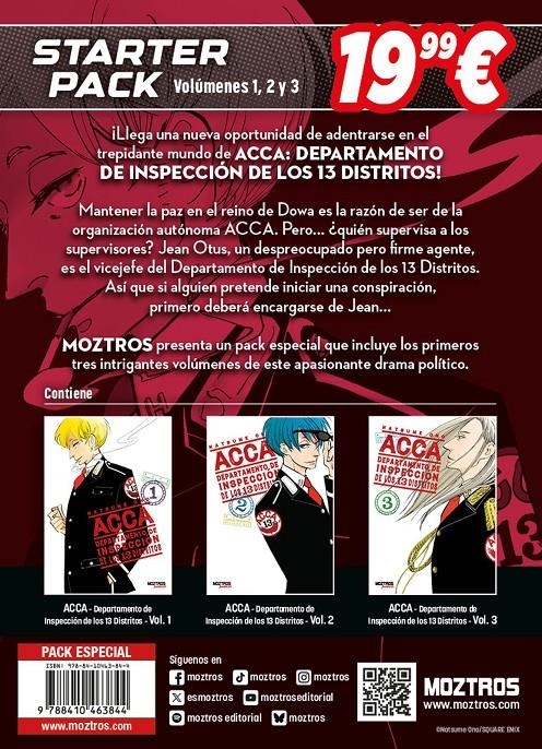 PACK ACCA DEPARTAMENTO DE INSPECCIÓN DE LOS 13 DISTRITOS # 01 VOLUMEN 1 A 3 | 9788410463844 | NATSUME ONO | Universal Cómics