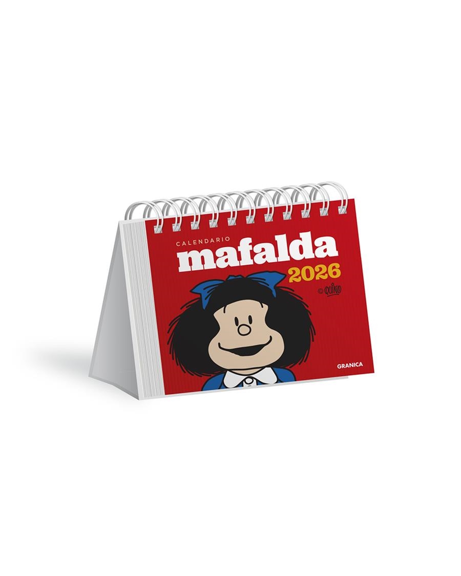 MAFALDA 2026, CALENDARIO ESCRITORIO ROJO | 9786316693181 | QUINO | Universal Cómics