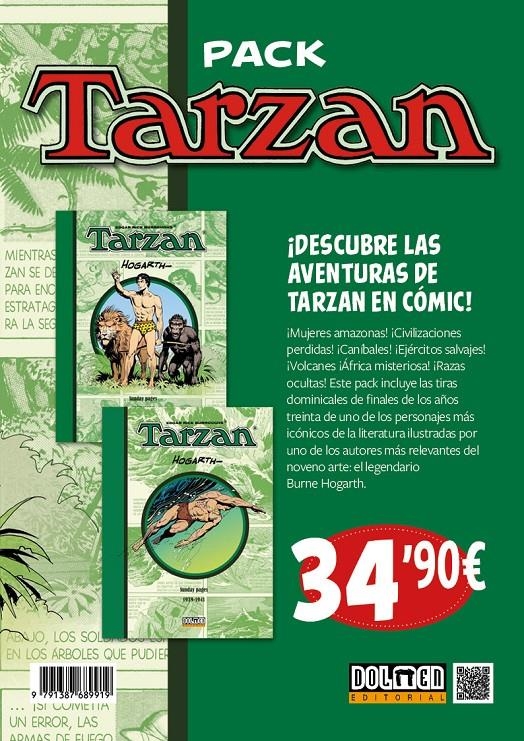 PACK TARZAN SUNDAY PAGES DE BURNE HOGARTH VOLUMEN 1  AL 2 DE 1937 A 1941 | 9791387689919 | EDGAR RICE BURROUGHS - BURNE HOGARTH | Universal Cómics