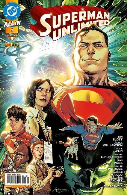 ALL IN SUPERMAN UNLIMITED # 01 | 977308176700100001 | DAN MORA - SKYLAR PATRIDGE - DAN SLOTT - JOSHUA WILLIAMSON - MARK WAID - RAFAEL ALBUQUERQUE | Universal Cómics